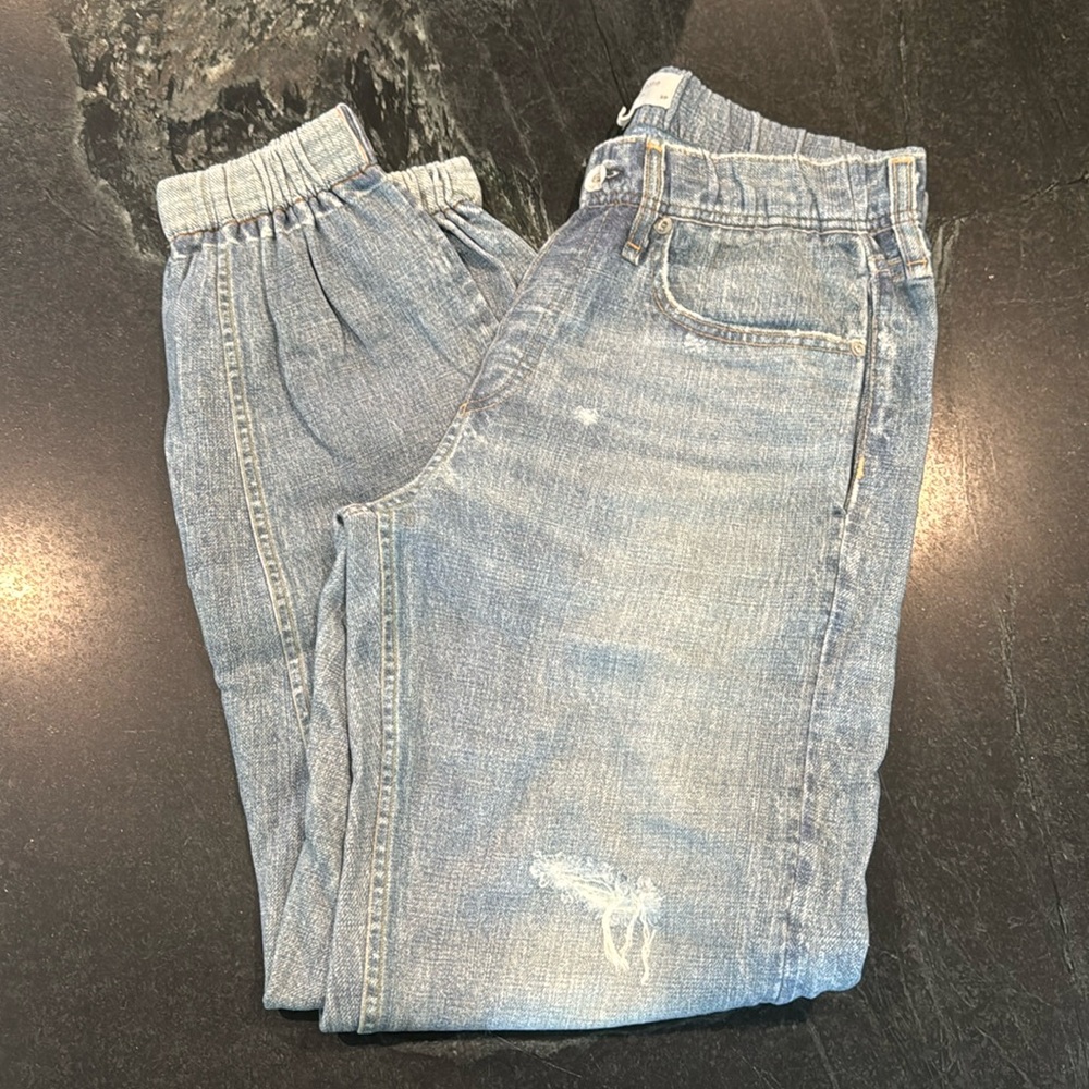 rag & bone Light Wash Elastic Waist Denim Jogger Pants